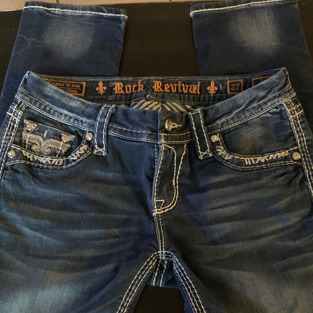 Rock Revival Women's Dark Blue Boot Cut Jeans